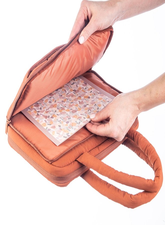 DiverseBee Large Bible Cover with Handles, Carrying Case for Women, Tote Bag, Book Cover, Bible Accessories, Christian Gift (Terracotta) - Image 5