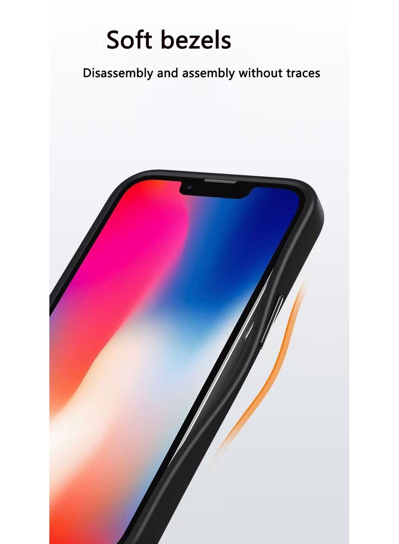 متوافق مع عدسة معدنية iPhone16e ، حافظة شفافة شاملة مضادة للسقوط ، متوافقة مع iPhone16e أسود - Image 4