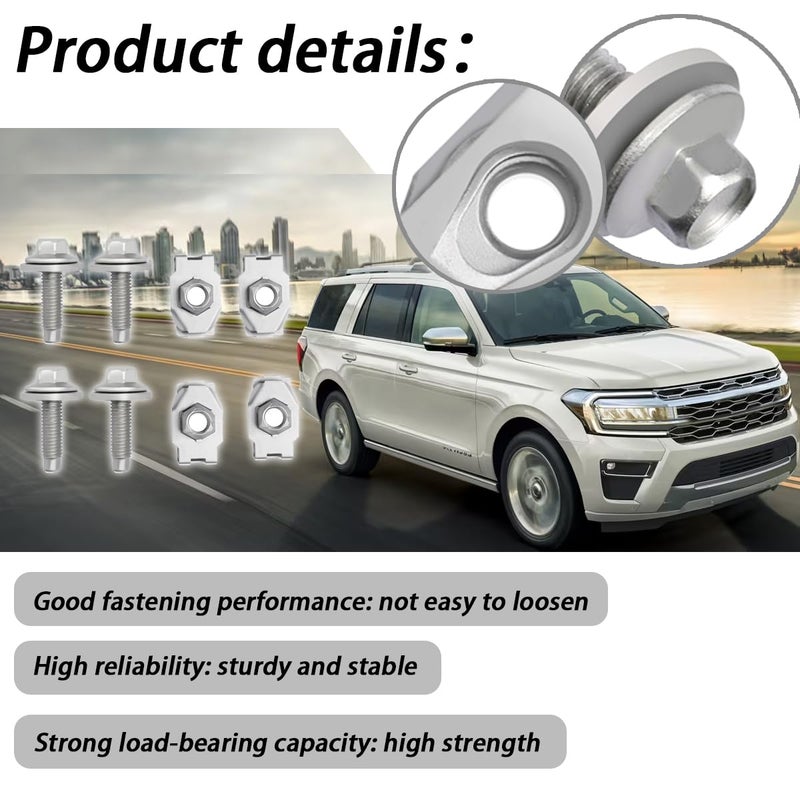 Ciuouient Front Skid Plate Filter Nuts & Bolts(Set of 4) Compatible with 2017-2020 Ford F150, 2018-2024 Ford Expedition and 2018-2024 Lincoln Navigator (Replace# 4034A) Bulk storage easy optimized build - Image 5