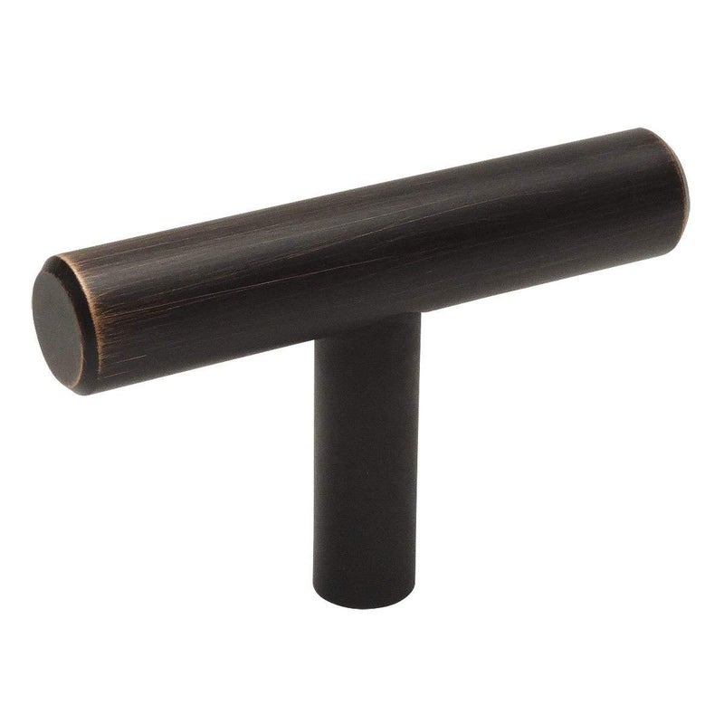 Cosmas 10 Pack - Cosmas 404ORB Oil Rubbed Bronze Solid Steel Construction 3/8 Inch Slim Line Euro Style Cabinet Hardware T-Knob - 2" Overall Length - Image 4