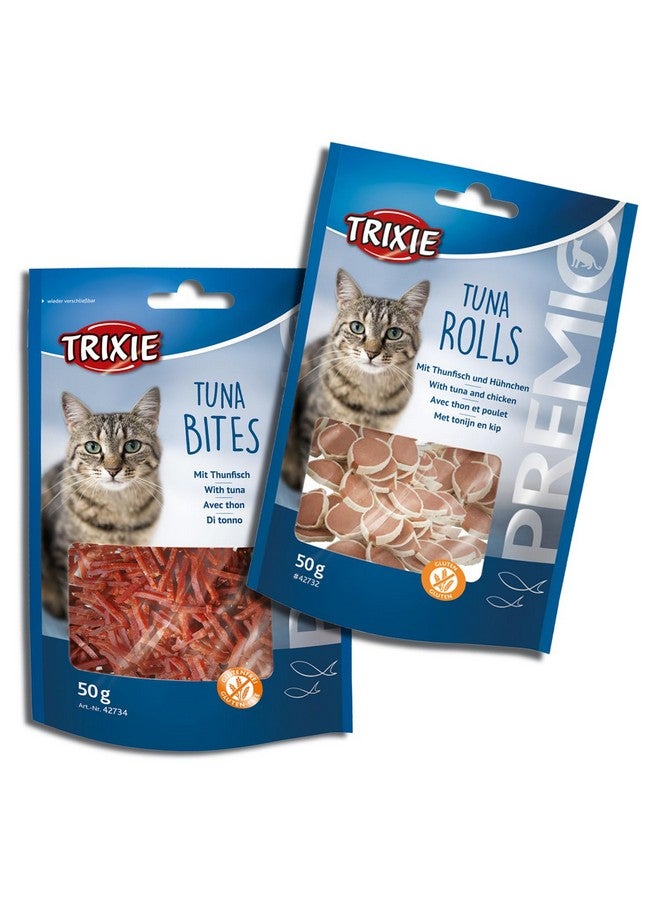 تريكسي مجموعة مكافآت القطط من قطع فيليه البط الممتازة وقطع التونة الممتازة، مكافآت غنية بالعناصر الغذائية للقطط، مناسبة لجميع السلالات - (عبوة من قطعتين) - Image 1