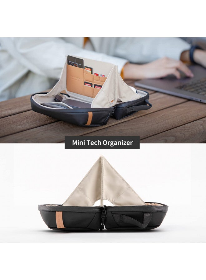 PGYTECH Mini Travel Tech Organizer, Waterproof Tech Pouch, Electronics Accessories Organizer Carrying Case, Cable Organizer Bag for Cables, Cord, Phone Batteries, Charger,Photography SD Card, Green - Image 1