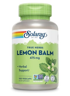 Solaray Solaray, Lemon Balm, 475 mg, 100 VegCaps 