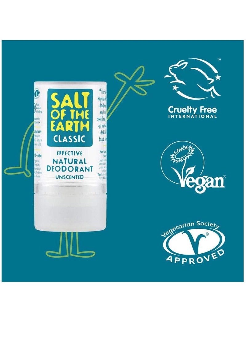 Salt Of The Earth - Salt of the Earth Crystal Classic Deodorant Natural Crystal Deodorant Effective Fragrance Free Vegan Not Tested on Animals - Suitable for Women, Men and Children - 90 g - Image 1
