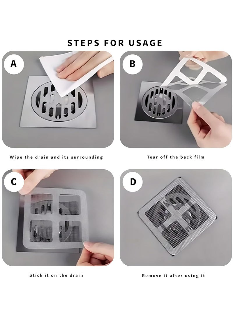 Oasisgalore 30 Pcs Disposable Shower Drain Hair Stickers, Mesh Suction Cup Strainer for Bathroom, Laundry, Kitchen.  - Image 3