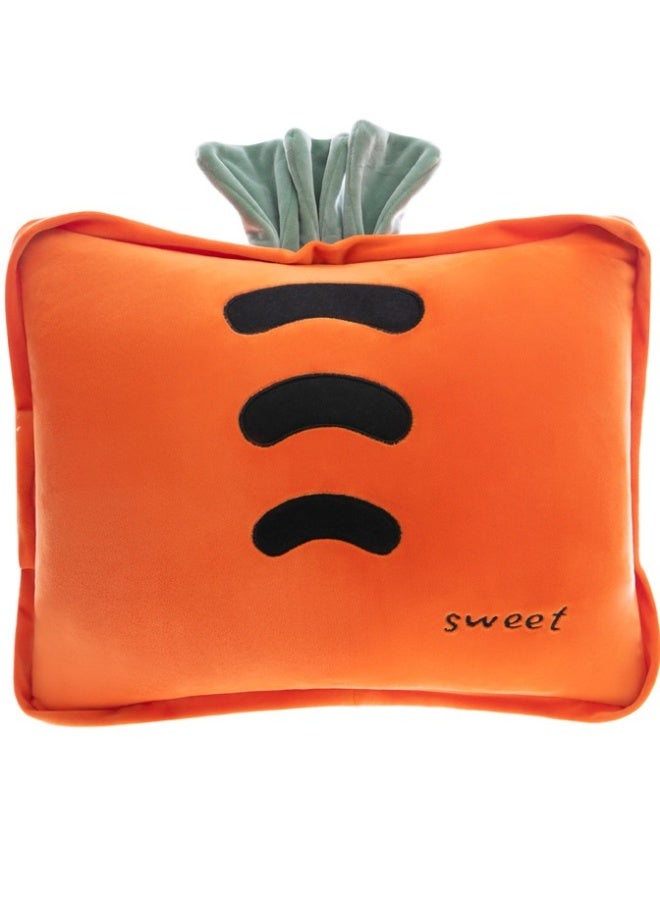 طقم بطانية سفر وبطانية وجبة خفيفة بعد الظهر، 3 في 1 وسادة بطانية، وسادة ممتلئة بشكل جزر جميلة وناعمة، تدفئة اليدين، مناسب لسفر الأطفال ونوم المكتب - Image 1