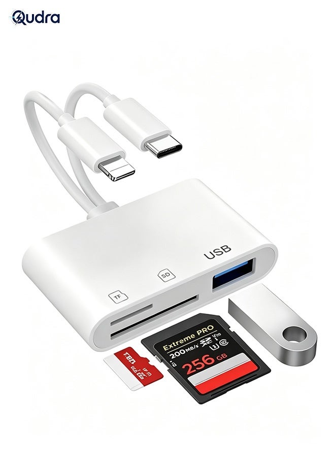 قدرة قارئ بطاقة الذاكرة قارئ بطاقة SD لأجهزة iPhone iPad Mac - Image 1