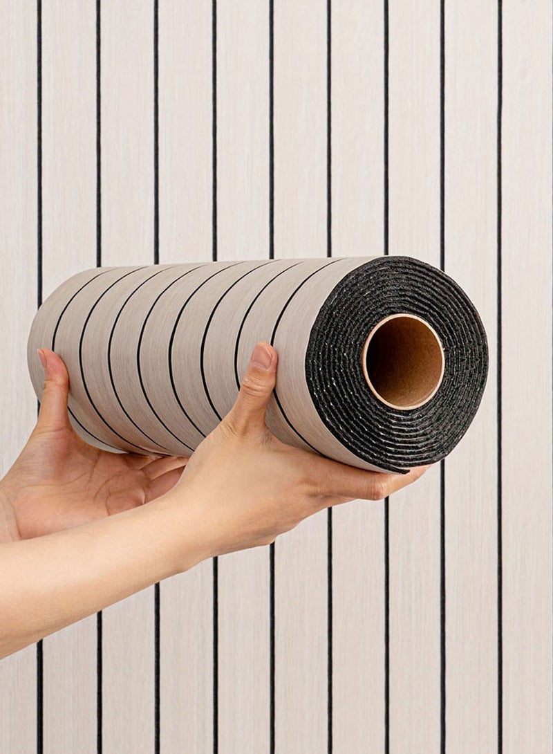 EzzySo 3D Wall Paper Foam Wallpaper 1 Roll Self-Adhesive Waterproof Thickened Wallpaper Sticker Wall Covering for Kitchen Room Ceiling Wall Indoor Use Moisture Proof Sound Insulation Wallboard 2.8mm X 40cm X 300cm  - Image 1