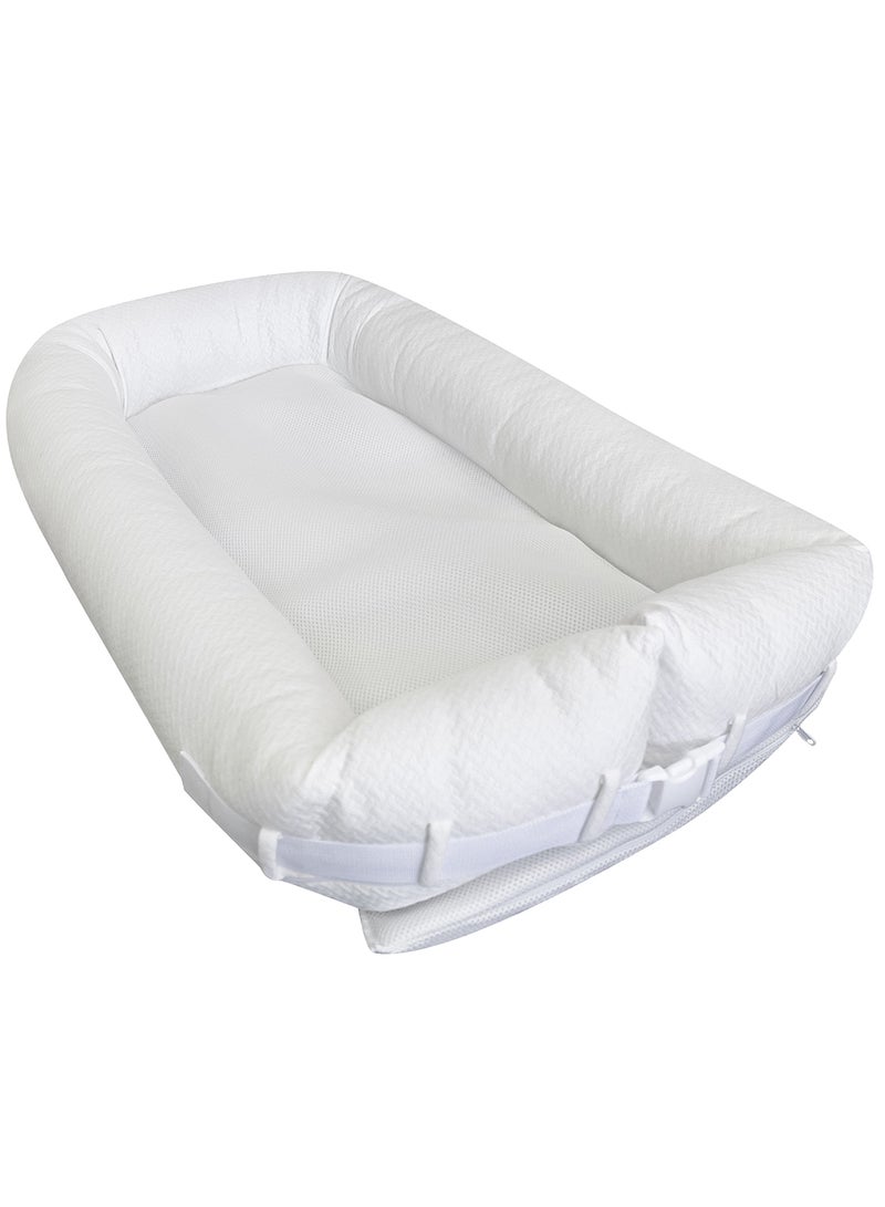 Moon Organic Baby Nest Fabric - White - Image 1