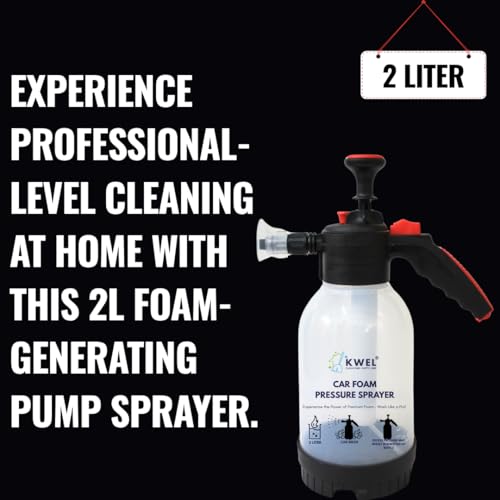 KWEL Foam Pump Sprayer 2 Litter with 100ml Car Shampoo (Pack of 1) – High-Pressure Bottle for Car Wash, Bike Wash, Car Cleaning, Foam Sprayer, and Detailing - Image 5