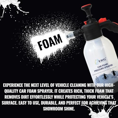 KWEL Foam Pump Sprayer 2 Litter with 100ml Car Shampoo (Pack of 1) – High-Pressure Bottle for Car Wash, Bike Wash, Car Cleaning, Foam Sprayer, and Detailing - Image 3
