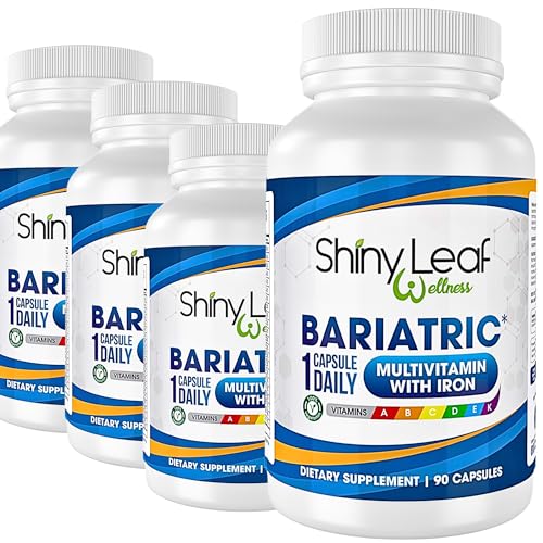 فيتامينات متعددة بارياطرية لامعة مع الحديد 45 ملغ لجراحة تحويل المعدة وعمليات قص المعدة وRouxenY ودويدنالي سويتش 22 فيتامينات ومعادن متوافقة مع ASMBS نباتية مصنوعة في الولايات المتحدة الأمريكية GMP 360 حبة