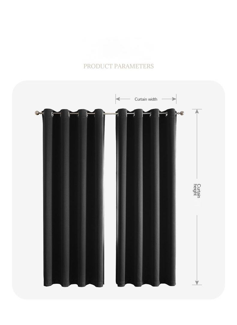 Bluejw - 2-Piece Solid Color Blackout Outdoor Curtains Dark Green - Image 1