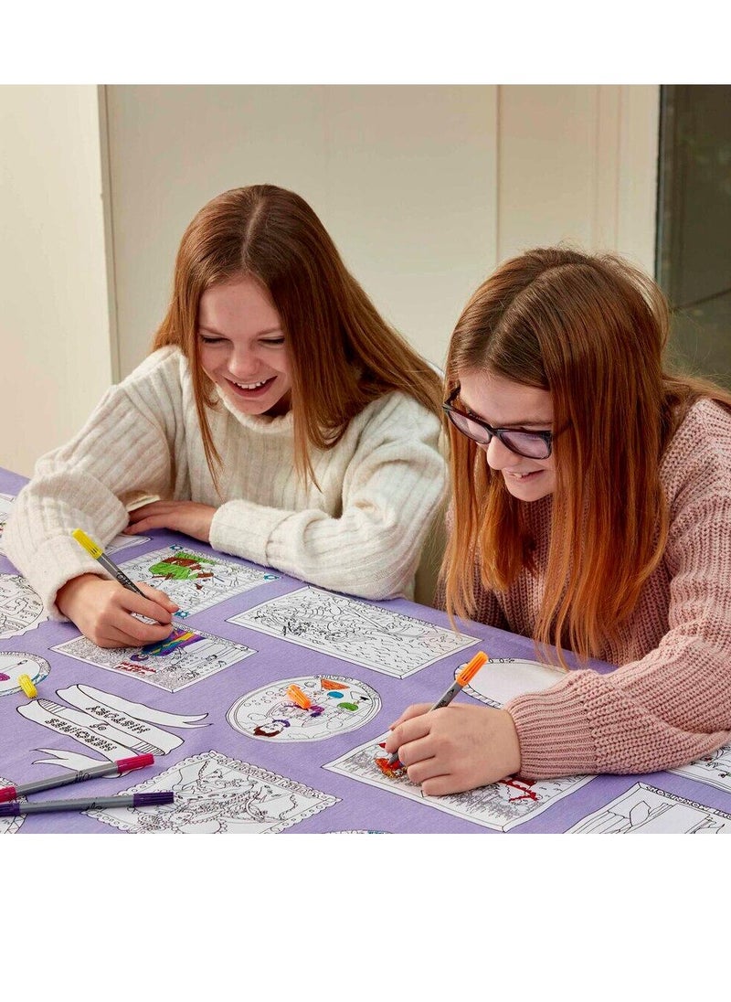 eatsleepdoodle Coloring Tablecloth, Heroines of History  - Image 4