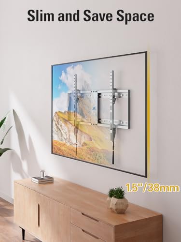Mounting Dream TV Wall Mount for Most 37-75 Inch Televisions, Universal Tilt TV Mount Fits 16", 18", 24" Studs, Max VESA 600x400mm, 132lbs, Low Profile Flat Wall Mount Bracket, MD2968-LK - Image 4
