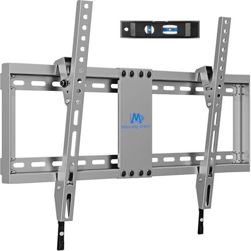 Mounting Dream TV Wall Mount for Most 37-75 Inch Televisions, Universal Tilt TV Mount Fits 16", 18", 24" Studs, Max VESA 600x400mm, 132lbs, Low Profile Flat Wall Mount Bracket, MD2968-LK - Image 1