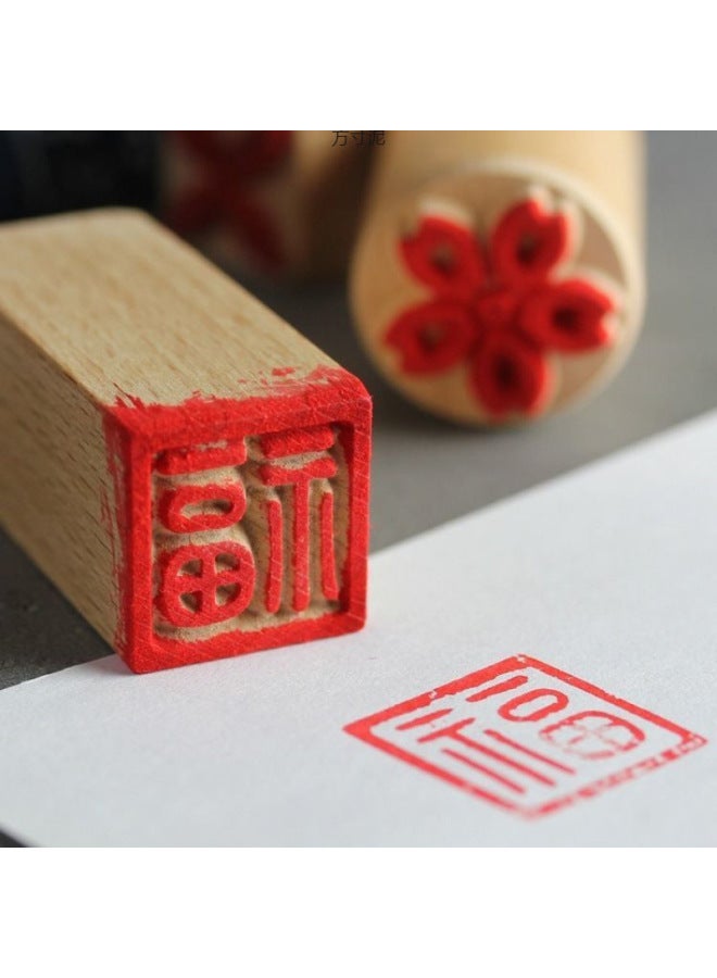 Steamed Bread Stamp Moon Cake Stamp Pastry Stamp White-skin Crisp Su-style Cake Stamp Fuxi Pasta Cake Stamp Wholesale-Specifications:5cm Lotus Paste Seal Comes With Red Plain  - Image 4
