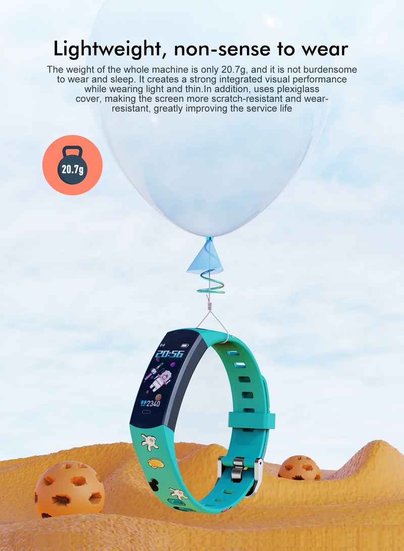 Merlin Kids Tracker Smart watch with multifunctional tracker, IPX67, CYAN BLUE color - Image 2