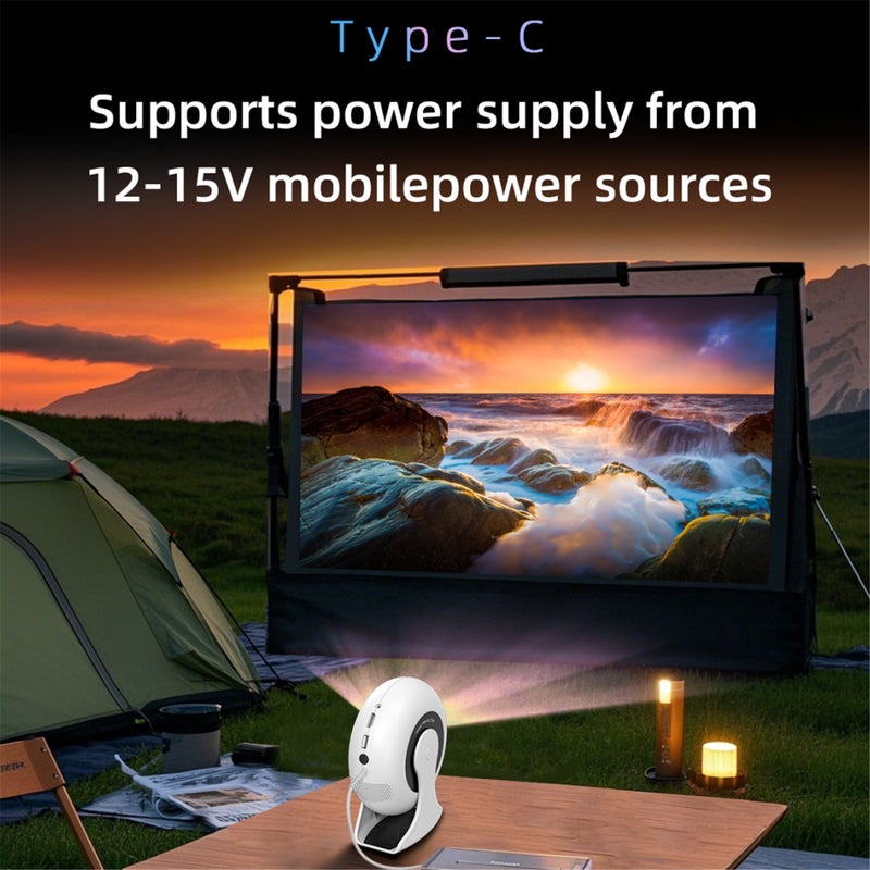 CD200 Smart Projector 720P Portable LED Projector Home Mini Projector Multi-function Android 11.0 Projector 120ANSI 20-150 inch - Image 3