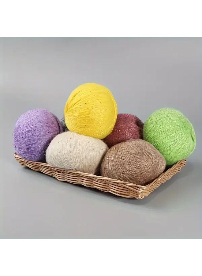 Luxurious Mohair Blend Yarn With Sparkling Sequins Acrylic Wool Fiber For Knitting Sweaters And Scarves Style4 - Image 2