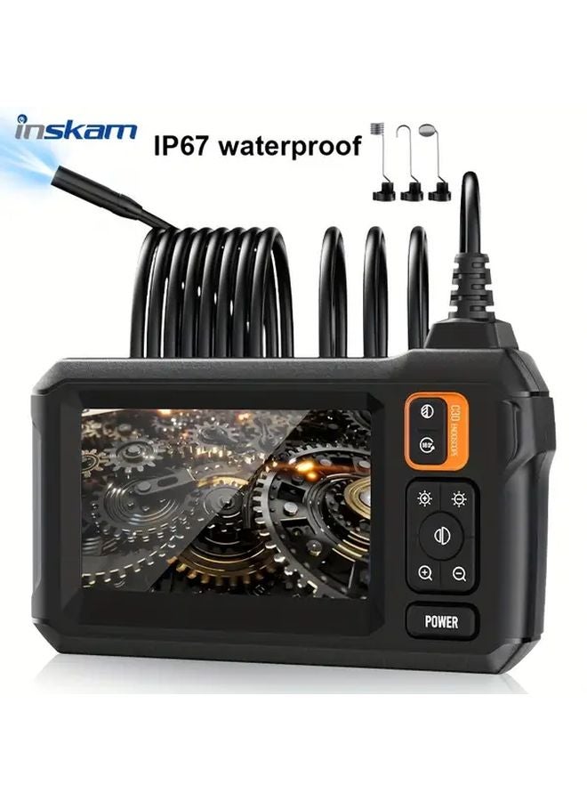 Orange Single Lens 8mm 39.37 Inch HD Industrial Endoscope For Vehicle Maintenance Inspection - Image 2