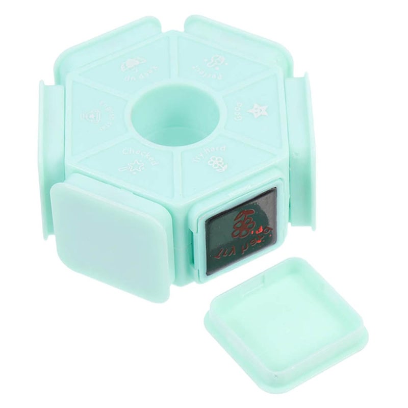 Green Self Inking Teacher Stamp 6 Sided Encouragement Feedback for Homework Classroom - Image 2