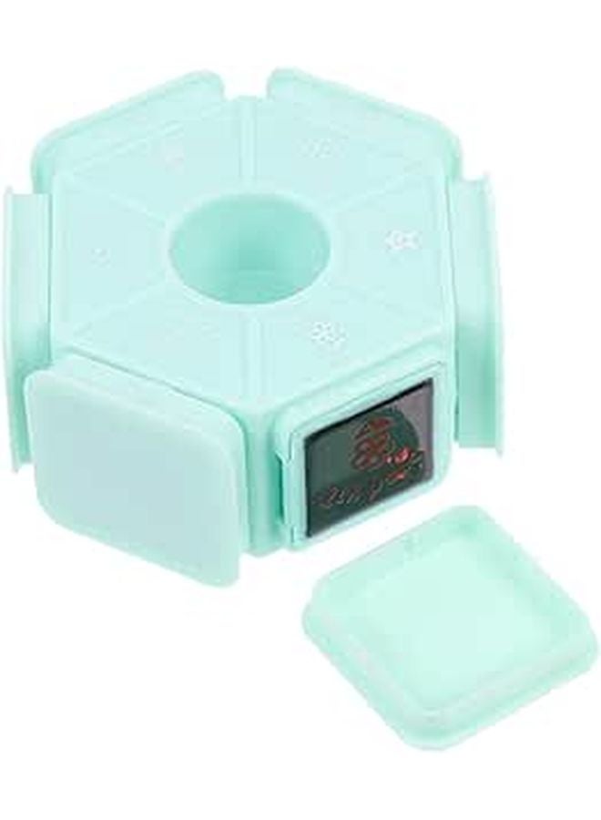 Green Self Inking Teacher Stamp 6 Sided Encouragement Feedback for Homework Classroom - Image 1