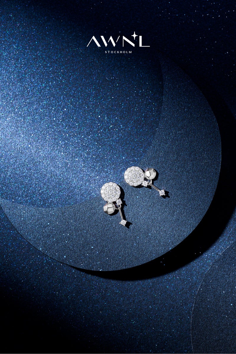 AWNL Women's Earrings with 925 Sterling Silver and CZ Diamonds,Gift for Women Wife Girlfriend Dark Sky Park Collection - Image 1