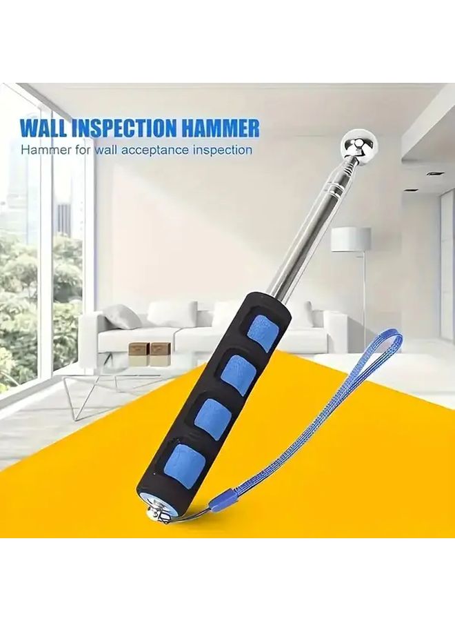 Telescopic Hammer Adjustable Length Red Blue Grip Durable Aluminum Structure - Image 4