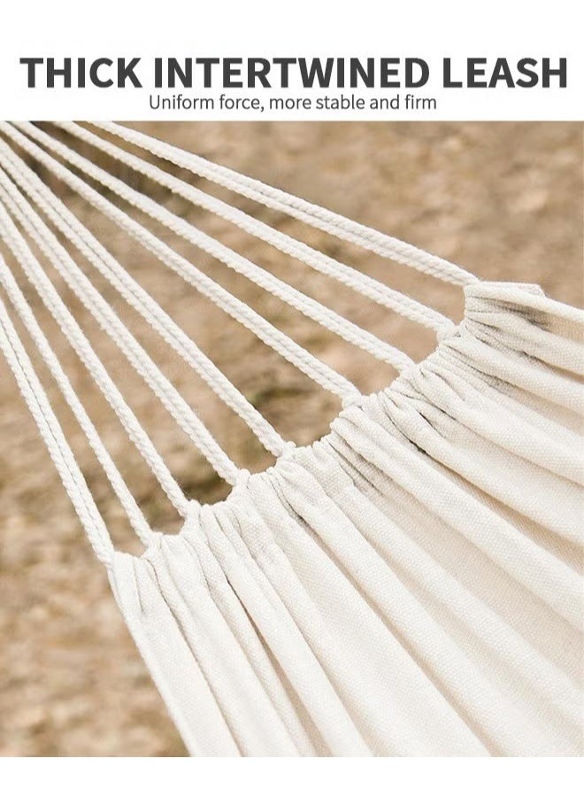 EETU Garden Hammock,Portable Double Classic Canvas Hammock,Portable Hammock With Travel Bag,Perfect For Camping Indoor Patio Backyard,190x150centimeter - Image 5