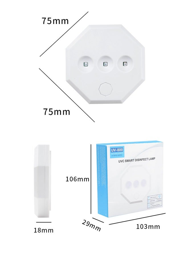 Sleek Octagon UV Sanitizer: Auto for Toilet, Handheld for Home & Travel - Image 4
