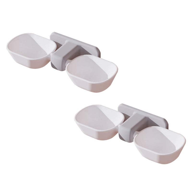 Wall Mounted Cat Food and Water Bowls Set of 2 Detachable and Easy to Clean Pet Dishes - Image 2