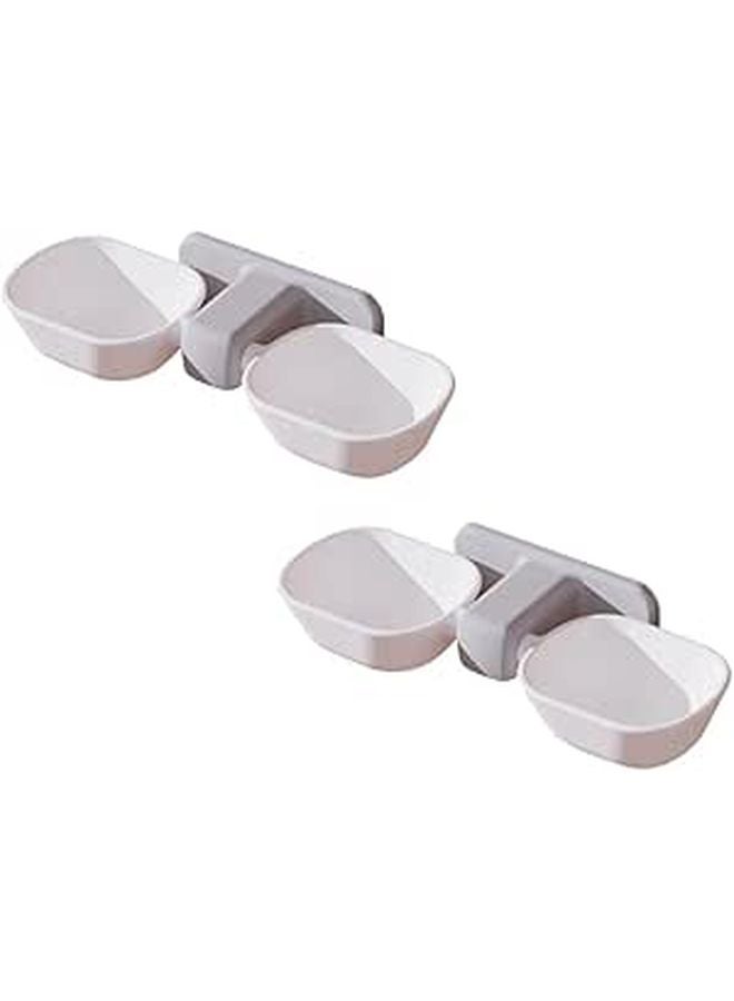 Wall Mounted Cat Food and Water Bowls Set of 2 Detachable and Easy to Clean Pet Dishes - Image 1