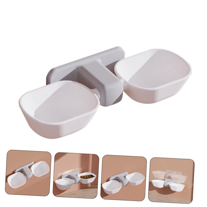 Wall Mounted Cat Food and Water Bowls Set of 2 Detachable and Easy to Clean Pet Dishes - Image 4
