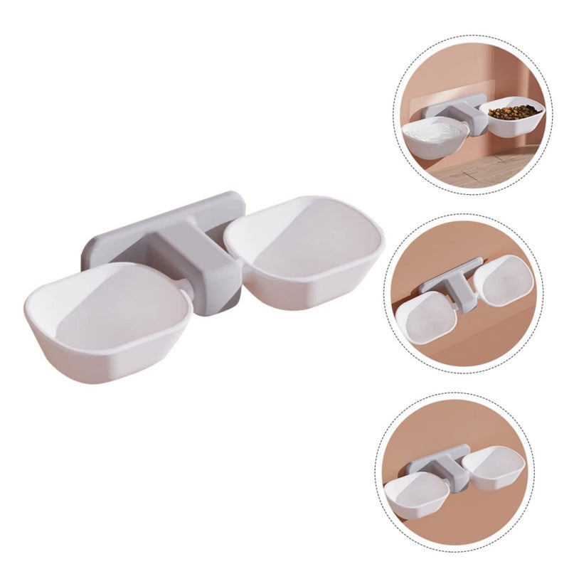 Wall Mounted Cat Food and Water Bowls Set of 2 Detachable and Easy to Clean Pet Dishes - Image 3