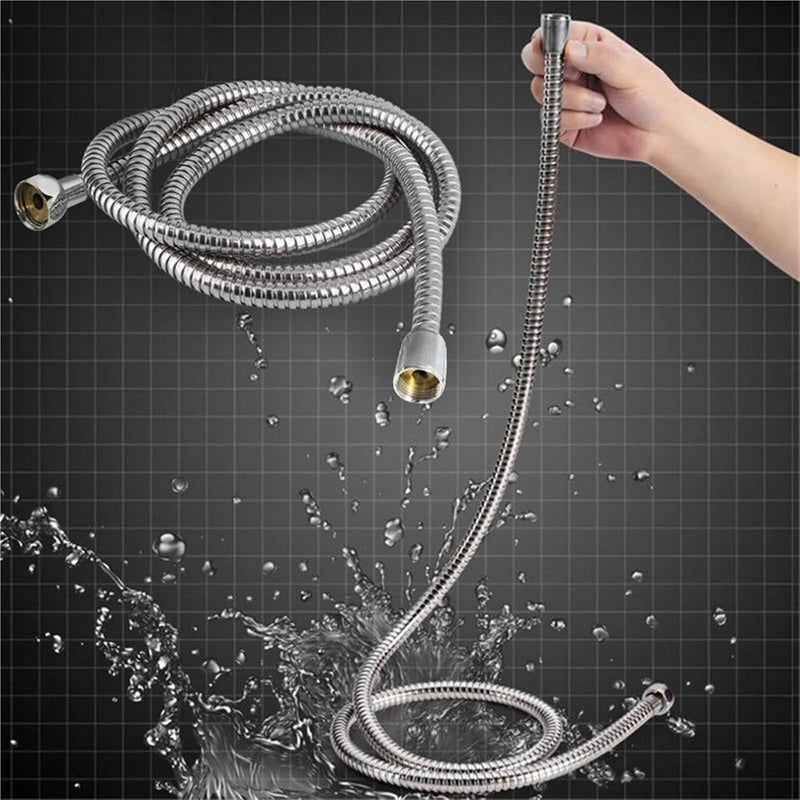 Shower Hose Replacement Shower Hose, Stainless Steel Silver 1.5-3.0m(150CM) - Image 4