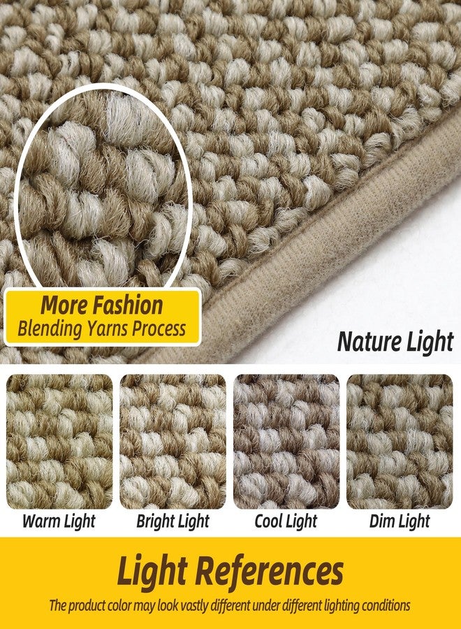 JSEI 17''x30''+17''x60'' Non-Slip Kitchen Runner Rugs, 2PCS Polypropylene Kitchen Mats, Machine Washable Absorbent and Stain Resistant Kitchen Rugs, Carpet Mats with TPR Backing for Kitchen, Beige - Image 3