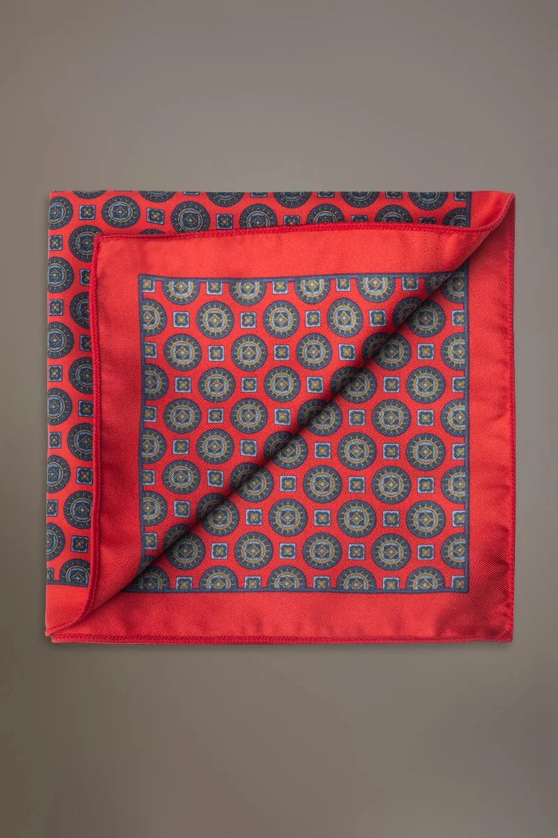 Doppelganger Patterned printed twill Pochette - Red