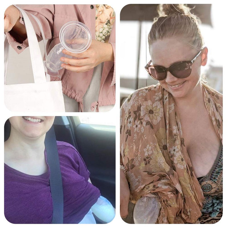 Haakaa Silicone Breast Pump with Suction Base and Flower Stopper 100% Food Grade Silicone BPA PVC and Phthalate Free (4oz/100ml) (Blue) - Image 4