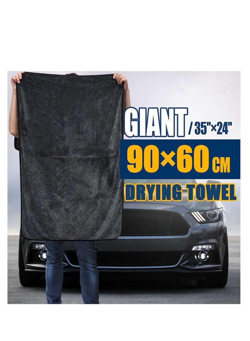 Premium Microfiber Towels, Professional Microfiber Drying Towels, Strong Water Absorption Drying Towel, Lint-Free, Streak-Free, for Cars, SUVs, RVs, Trucks, and Boats, 24'' x 35'', 1 Pcs - Image 3