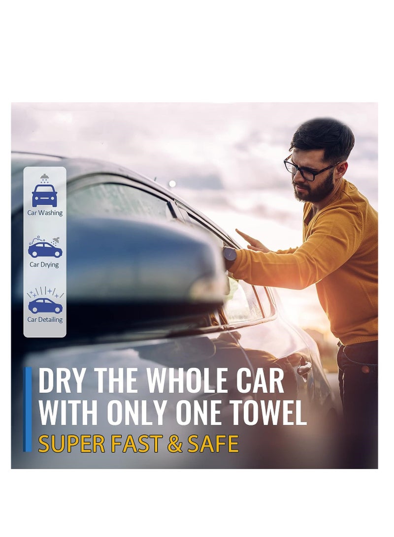 Premium Microfiber Towels, Professional Microfiber Drying Towels, Strong Water Absorption Drying Towel, Lint-Free, Streak-Free, for Cars, SUVs, RVs, Trucks, and Boats, 24'' x 35'', 1 Pcs - Image 4