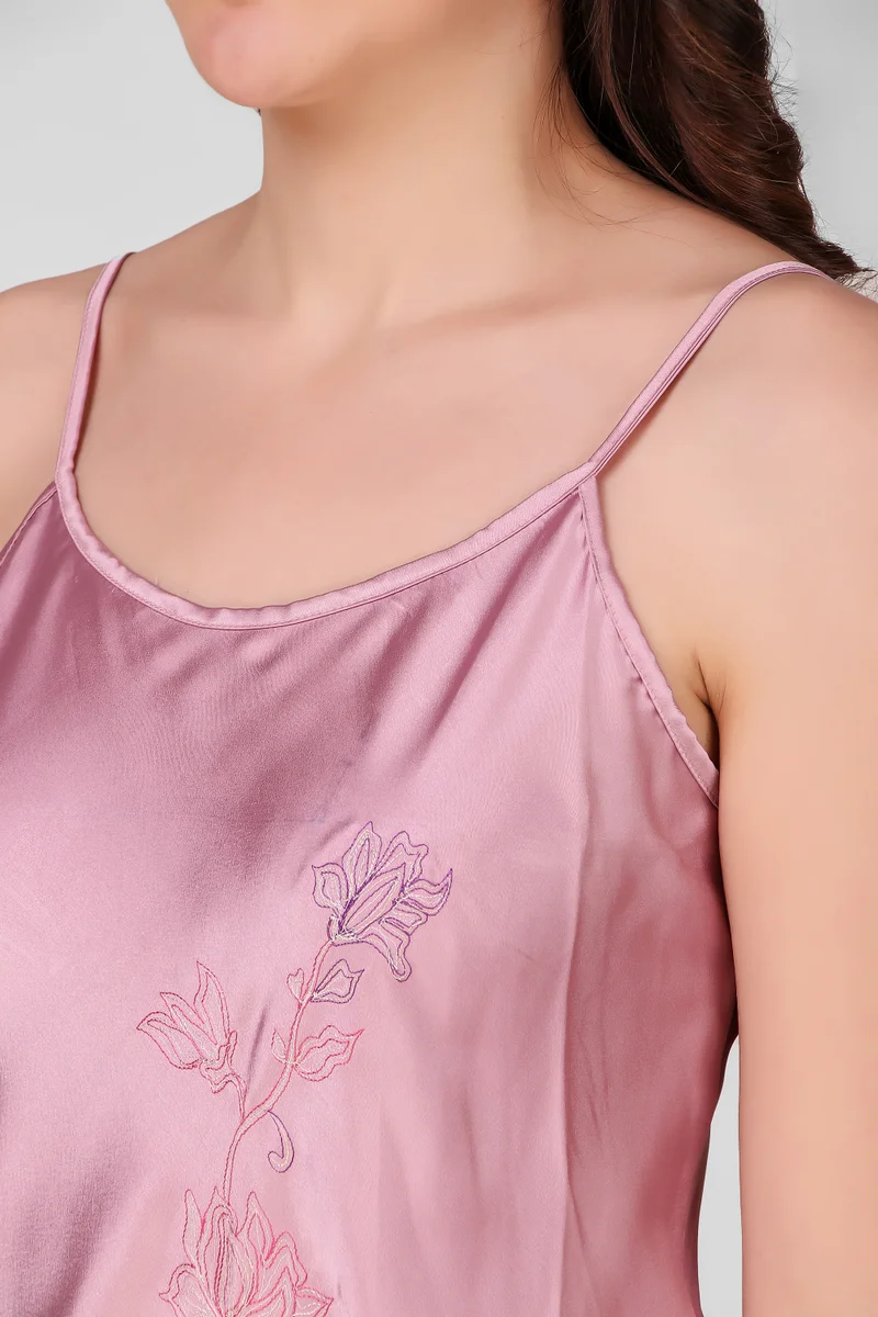 After Dark Viola, Embroidered Nightdress