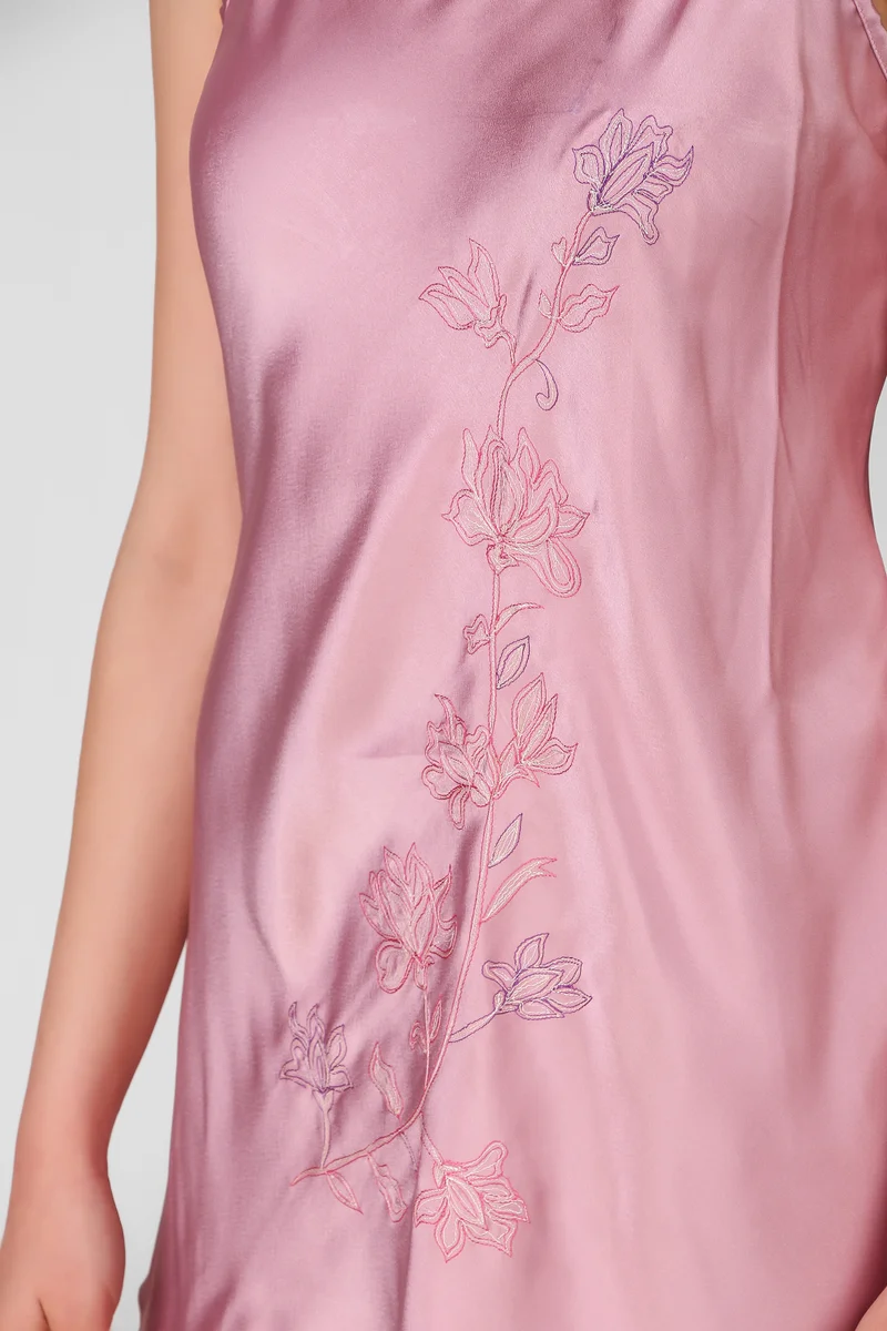 After Dark Viola, Embroidered Nightdress