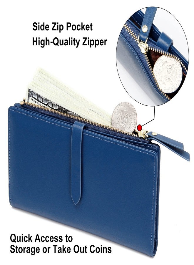 YOUBDM Slim Wallets for Women Credit Card Holder RFID Bifold Clutch Wallets Checkbook with Zipper Pocket - Image 4