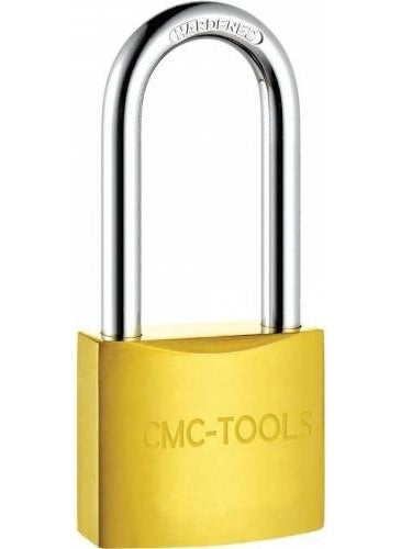 CMC Yellow Padlock Long 38 Mm with 3 Keys 
