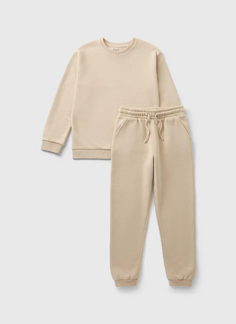ماتلان Boys Stone Sweatshirt & Jogging Bottom Set