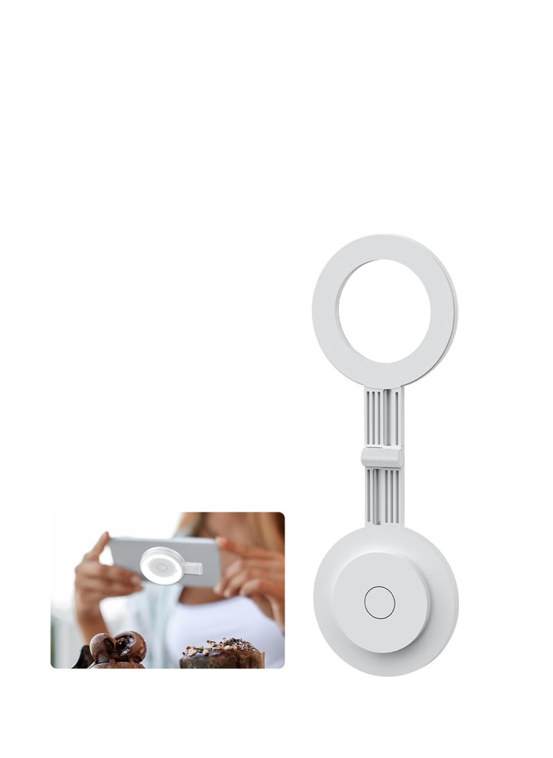 SYOSI - Magnetic Led Phone Ring Light, Portable Selfie Fill Light for iPhone with 6 Lighting Modes, LED Selfie Ring Light for Video Recording/Selfies/TikTok/Vlog Live Streaming, White - Image 1