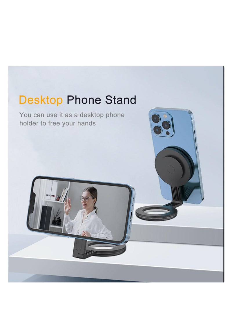 SYOSI - Magnetic Led Phone Ring Light, Portable Selfie Fill Light for iPhone with 6 Lighting Modes, LED Selfie Ring Light for Video Recording/Selfies/TikTok/Vlog Live Streaming, White - Image 1