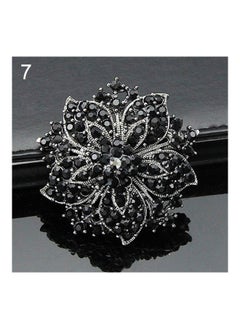 Rhinestones Round Blossom Flower Crystal Brooches Pin