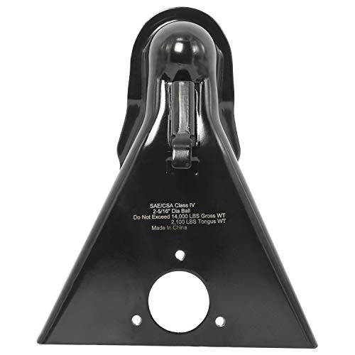 NovelBee 2-5/16" Ball Class IV A-Frame Trailer Coupler with Powder Coated Black,14000LBS Capacity - Image 1